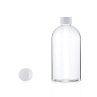 500ml big size empty clear round shape plastic bottle with screw cap